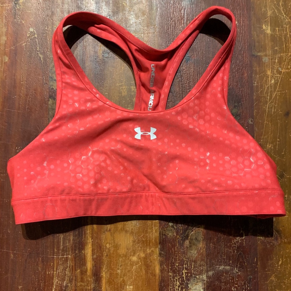 Red Under Armour sports bra